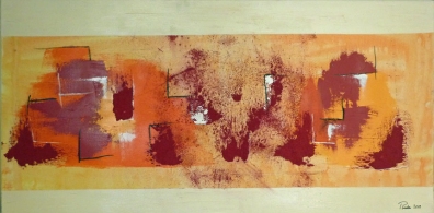 Veränderung - 50 cm x 100 cm, Acryl und Mischtechnik auf Leinwand  