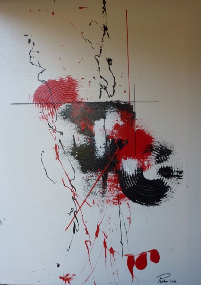 Durchbruch - 50 cm x 70 cm, Acryl und Mischtechnik auf Leinwand  