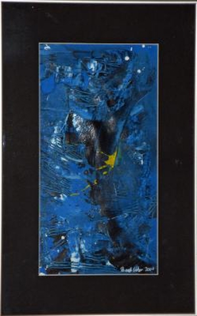 Sternengeburt - 65 x 37 cm, Acryl und Mischtechnik, gerahmt (verkauft) 