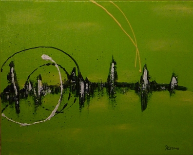 someone - 30 x 40 cm, Acryl und Mischtechnik auf Leinwand  